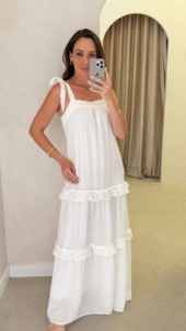 VESTIDO ARIELLE LONGO DETALHE ALÇA