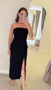 VESTIDO TQC DET BOTÕES FENDA LATERAL