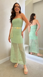 VESTIDO SEM MANGA MIDI TELA - Imagem 4