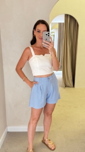 SHORTS ALFAIATARIA C/ PREGAS