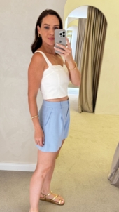 SHORTS ALFAIATARIA C/ PREGAS - Imagem 4