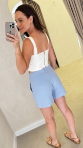 SHORTS ALFAIATARIA C/ PREGAS - Imagem 3