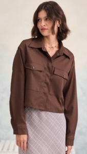 CAMISA MANGA LONGA BOLSOS FRONTAIS - Imagem 4