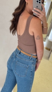 TOP MALHA CANELADA COM BOJO - Imagem 3