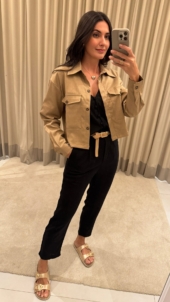 CAMISA MANGA LONGA BOLSOS FRONTAIS