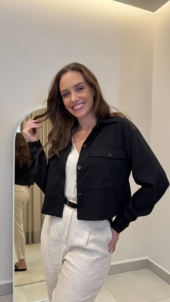 CAMISA MANGA LONGA BOLSOS FRONTAIS - Imagem 2