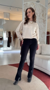 CALÇA BOOTCUT SARJA