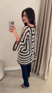 CASACO KIMONO CROCHET BICOLOR - Imagem 2