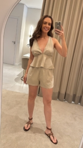 BLUSA PEPLUM ALÇAS COM AMARRAÇAO - Imagem 2