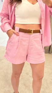 SHORTS ALFAIATARIA EM LINHO - Imagem 3